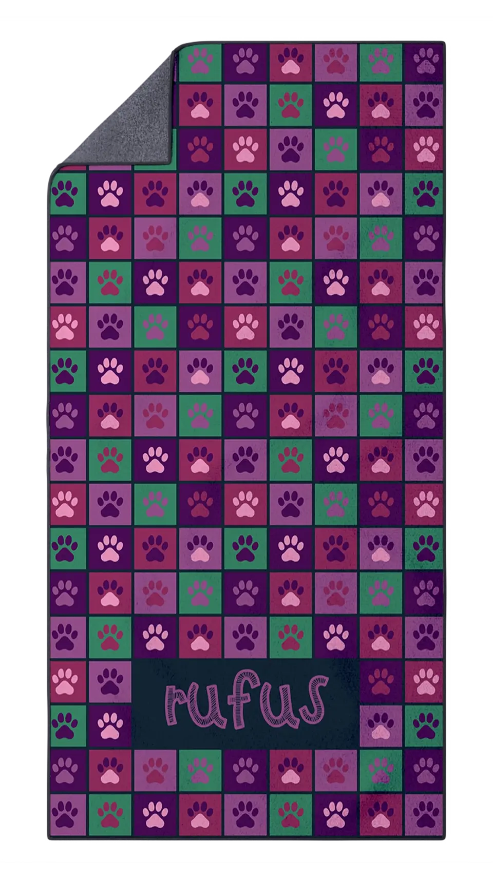 FiberDry-Mockup-Checkered-Paws-Purple-&-Green-Rufus