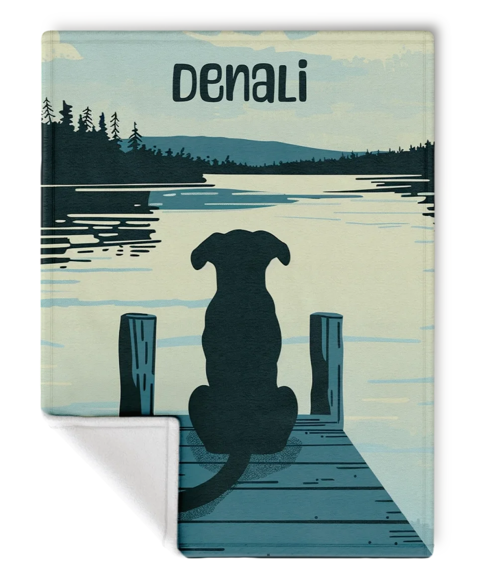 SunSilk Mock-Lake Dog-30x40-Denali