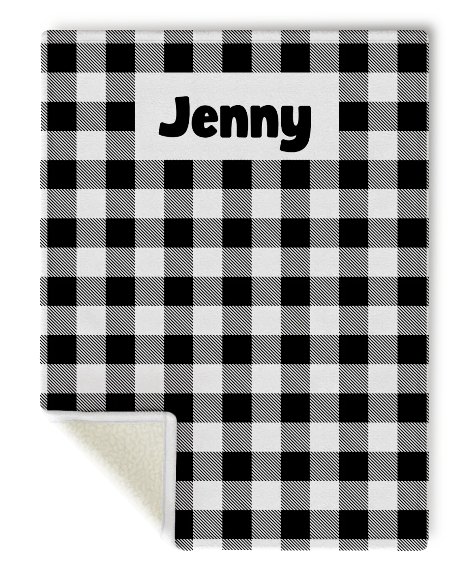 SunSherpa Mock-Plaid White-30x40-Jenny