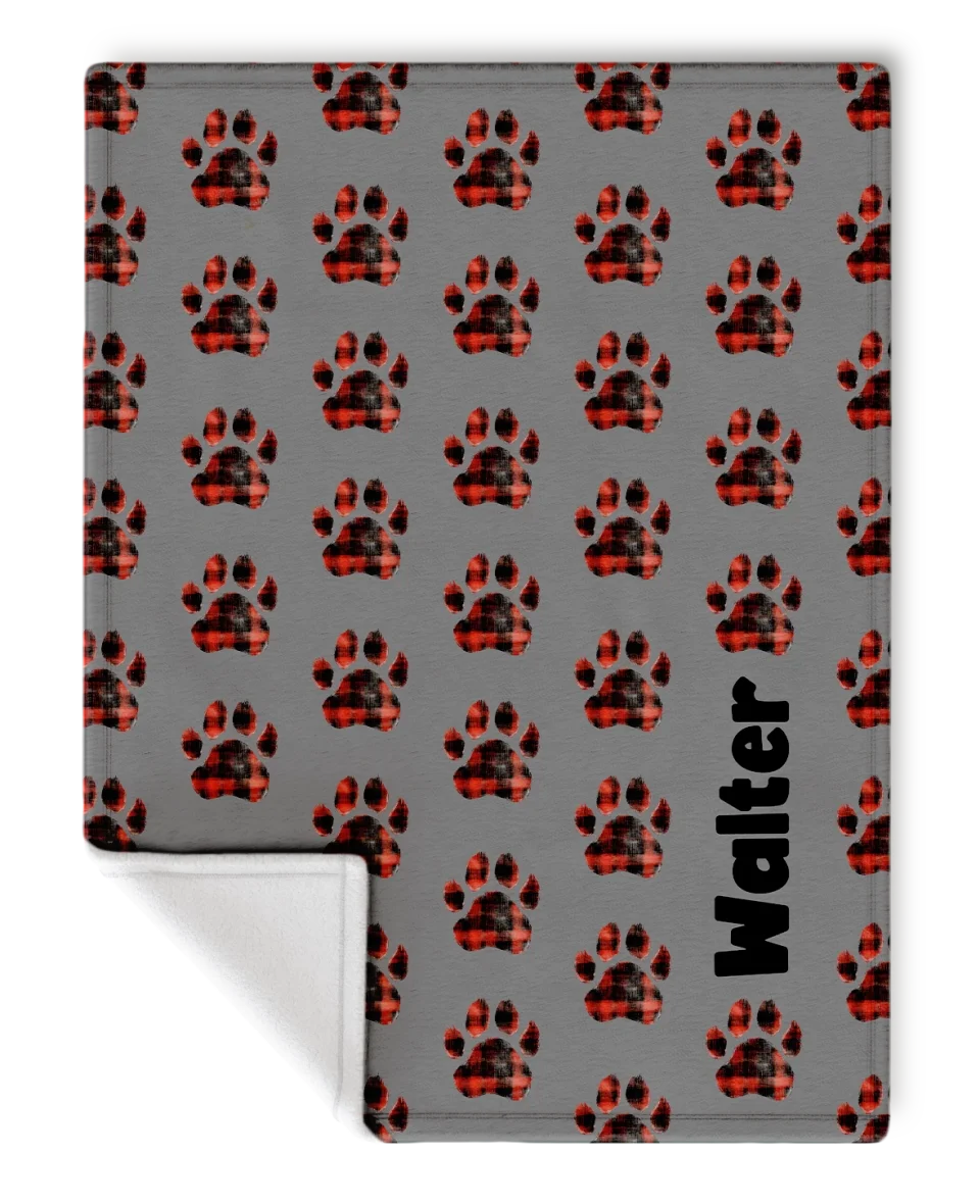 SunSilk Mock-30x40-Flannel Paw Prints-walter